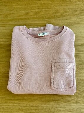 Alex Mill 100% Cotton French Terry Pocket Sweatshirt – Dusty Pink XS